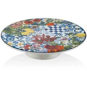 Resim Joy Carmen Porselen Limon Desenli Kek Standı Italy Garden 26x9,5cm 1 Adet Şık Servis Sunum Tabağı 