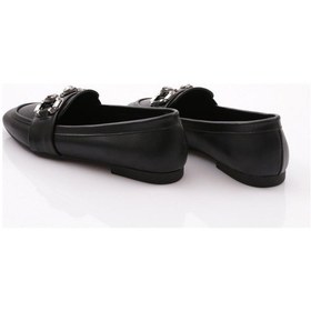 Resim Dgn 5004-23y Kadin Kristal Tokali Loafer 5004-1423-R1534 Siyah 