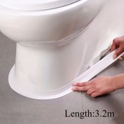 Resim 1 adet Su Geçirmez Küf Önleyici Tuvalet Silikon Çekme Şeridi: Mutfak ve Banyo için Kendinden Yapışkanlı Sızdırmazlık Bandı - PVC Malzeme 