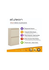 Resim Alv-102 Alveon Metal Ayakkabılık Krem 