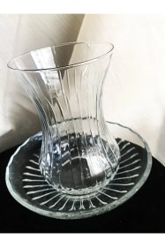 Resim 6 Kişilik İnce Bel Dekorlu Çay Takımıı 125 Cc Şeffaf 