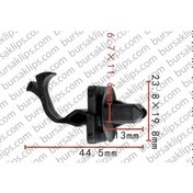 Resim Toyota,Nissan Tampon,Ön Cam Iç Direk Klipsi 6221733031 (1 Adet) 