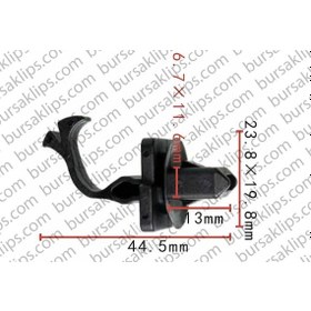 Resim Toyota,Nissan Tampon,Ön Cam Iç Direk Klipsi 6221733031 (1 Adet) 