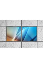 Resim Gök Panel 60X60 LED Panel Aydınlatma Armatür Avize Sıva Altı Desenli 1x2 Ikili Grup 46510108SA 