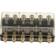 Resim 12 V 6WAY Devre Araba Tekne Otomotiv Sigorta Kutusu Blok Tutucu 6X30MM Cam Tüp 6-Way 