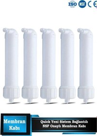 Resim Tüm Su Arıtma Cihazı Uyumlu NSF Onaylı Membran Housing (membran Kabı) 5 Adet 