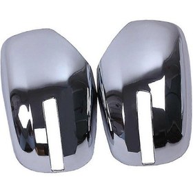 Resim Mitsubishi Triton / L200 2015 - 2017 Araba Stili S20241224208 Gümüş İçin 2 Adet Araba Abs Krom Dikiz Aynası Kapağı Döşemesi. 