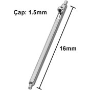Resim Koodmax 50 Adet Paslanmaz Çelik Yaylı Otomatik Boynuzlu Kol Saati Kordon Pimi Susta - 1.5mm 16mm 