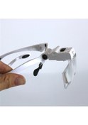 Resim Le Led Işıklı Kafa Büyüteç 5 Değiştirilebilir Lensli Büyüteç 1.0x 1.5x 2.0x 2.5x 3.5x Takı Sanat El Sanatları İçin 