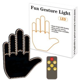 Resim Maiyame Araç İçi Eğlenceli El Hareketi Lambası - 176 Led, 4 Mod, Kablosuz Kumandalı, Siyah Siyah 