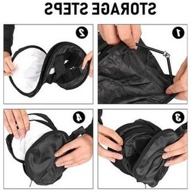 Resim Pazly Çok Fonksiyonlu 410mm Mini Taşınabilir Katlanabilir Siyah Beyaz Kompakt 