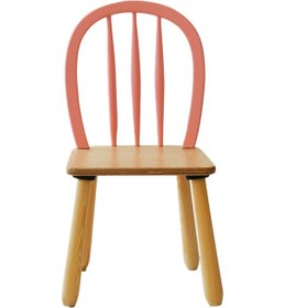 Resim Woodnjoy Ahşap Macaron Sandalye Pembe Pembe 
