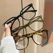 Resim 3'lü Minimalist Kare Tam Çerçeve Gözlük Seti Kadınlar İçin, Anti-Mavi Işık PC Lens & Çerçeve, Günlük Kullanım İçin Şık Gözlükler, Moda Gözlükleri | Büyük Çerçeveler | Polikarbonat Lensler 