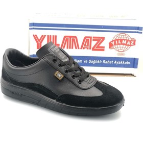 Resim Yılmaz Mekap %100 Hakiki Deri İş Ve Spor Ayakkabı Siyah | Unisex 