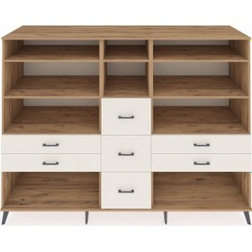 Resim Kronos Dolap 8 Raflı 7 Çekmeceli 220x59x163 Çam-çam/aytaşı Çam-çam/aytaşı 