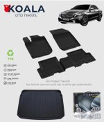 Resim Mercedes C Serisi W205 Sedan Rampalı Model 2014-2020 Uyumlu Sahler Paspas + Bagaj Havuz Seti 