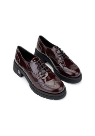 Resim Tamer Tanca Kadın Hakiki Deri Bordo Rugan Casual Ayakkabı 33 2006 Bn Ayk Sk24-25 Bordo Rgn Bordo Rugan 