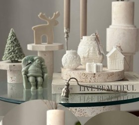 Resim Yeniyıl Çam Ağaç +Geyik+Buyuk Coin +Küçük Coin+Noel baba +Kartanesi Tolam 6 Parça 