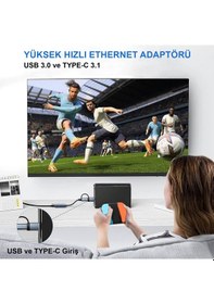 Resim Inca Iutp-01tx Usb 3.0 & Type-c 3.1 Ethernet Adaptörlü 1000mbps A 