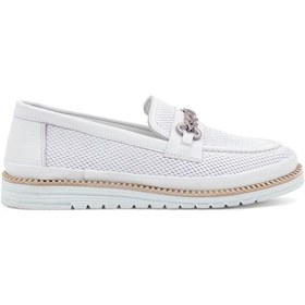 Resim Voyager 9771 Kadın Deri Ayakkabı - Beyaz - 3 