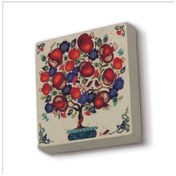 Resim Nar Ağacı Baskılı Taş Magnet 5x5 