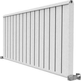 Resim 600X1272 Armoni Yatay Alüminyum Radyatör Snow White Beyaz 