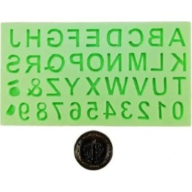 Resim Parti Vitrini Alfabe Şeklinde Harf ve Rakam Silikon Kokulu Taş ve Sabun Kalıbı 1X1X1 cm 