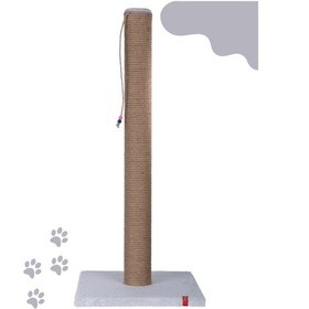 Resim 90cm Catnipli Kalın Borulu Dev Tırmalama Tahtası Gri 