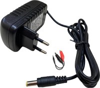 Resim 6 Volt Akü Şarj Adaptörü Maşalı 6V2A 6V5A 6V7A 6V12A Şarj Edebilme Özelliği Pil Batarya Şarz Eyepc