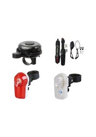 Resim Bisiklet Aydınlatma Ve Zil Seti Çamurluk Ayna Sarı- Siyah Sarı - Siyah 