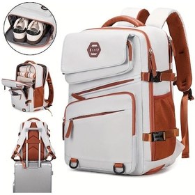 Resim Chuangyinshop Gümüş Gri 15.6 İnç Tekerlekli Laptop Sırt Çantası - Ayakkabı Bölmeli Kabin Uyumlu Diğer 