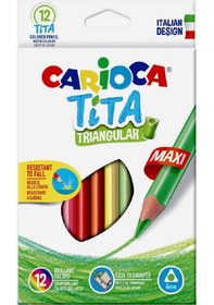Resim Carioca Tita Maxi Üçgen Kuru Boya Kalemi 12'li 