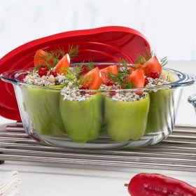 Resim Paşabahçe Borcam Yuvarlak Silikon Kapaklı 59001 2100 cc 