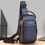 Resim Anti-theft Password Lock Göğüs Çantası Oxford Kumaş Crossbody Çanta Erkekler İçin Yüksek Kaliteli Göğüs Çantası Açık Omuz Çantası Hafif Cep Telefonu Kimlik Pasaport Çantası Motosiklet Rahat Spor Crossbody Çantası 