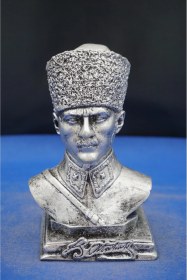 Resim Mustafa Kemal Atatürk Büstü Heykel Biblo Özel Tasarım Ofis Aksesuar Ev Dekor Hediyelik 16 Cm 