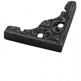 Resim Prinç döküm antik siyah rustik eskitme, ferforje tipi osmanlı tarzı kapı için gönye süs HFT11017 