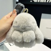 Resim Silver1 Zarif Sevimli Yün Anahtarlık Kitap Çantası Çekicilik Bebek Araba Anahtarlık Çekicilik (Yurt Dışından) 