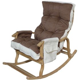 Resim Mobildeco Sultan Lüx Kahve Krem Ahşap Çift Renklı/cepli Sallanan Ceviz 