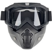 Resim BGA Cross Motosiklet Bisiklet Gözlüğü Açık Kask Maskesi Süngerli Bant Lastikli Jet Maske 