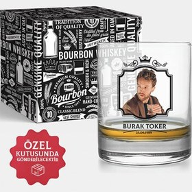 Resim Doğum Günü Hediyesi Fotoğraflı Viski Kadehi Özel Kutusunda 