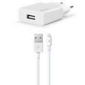 Resim SmartCharger 10.5W USB-A Seyahat Şarj Aleti Ve Lightning Kablo 1m Beyaz Ttec