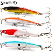 Resim 4 adet Sougayilang Yüzen Balık Yemi - Artan Isırıklar ve Yakalamalar için Gerçekçi Tasarım 