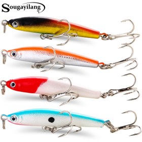 Resim 4 adet Sougayilang Yüzen Balık Yemi - Artan Isırıklar ve Yakalamalar için Gerçekçi Tasarım 