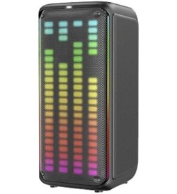 Resim Torima Kts-1911 Siyah Mikrofonlu Kumandalı Rgb Ledli Taşınabilir Bluetooth Hoparlör Parti Speaker 