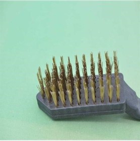 Resim Hobibahçem Metal Tel Fırça Plastik Saplı Pas Kir Sökme Temizleme Fırçası 