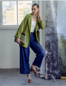 Resim KYR Düğmeli Blazer Ceket Matcha Yeşili 