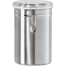 Resim Çelik Hava Geçirmez Kelepçeli Kahve Çay Saklama Kabı Depolama Kavanozu Mt118 Gri 