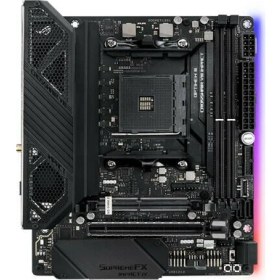 Resim Asus Rog Crosshaır Vııı Impact Amd X570 Am4 DDR4 4800 Çift M2 Usb 3.2 Ax Wifi + Bt Aura Rgb Gaming Lan Mini-Dtx (Rog Crosshaır Vııı Impact) Anakart 