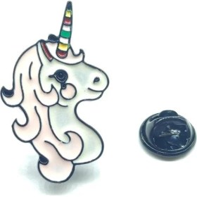 Resim Tedz Collection Mordino Gökkuşağı Unicorn Pin 