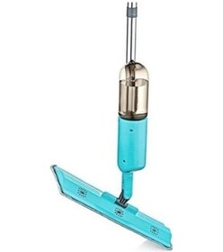 Resim Ams Net Döner Başlıklı Spreyli Mop Parke Ahşap Fayans Temizleyici Su Hazneli Sihirli Paspas Mavi 